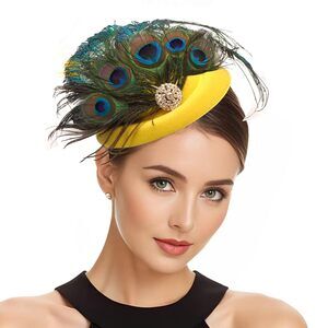 4343 Women's Fascinators Pillbox Hat With Headband & Clip- Embellished